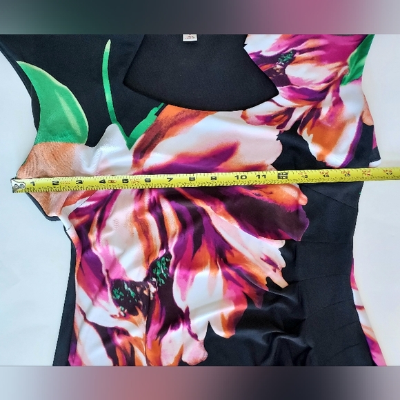 Gorgeous Ladies 8 db Established 1962 Square Neck Sleeveless Fitted Floral Dress - Picture 8 of 11